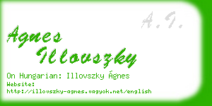 agnes illovszky business card